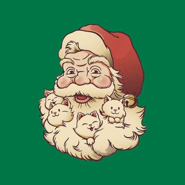 Santa Beard Full Of Cats-None-Fleece-Blanket-tobefonseca