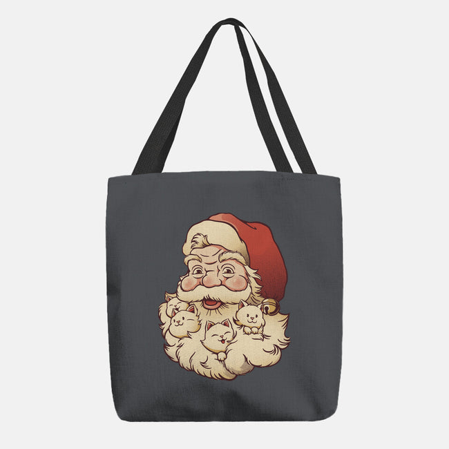 Santa Beard Full Of Cats-None-Basic Tote-Bag-tobefonseca