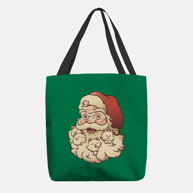 Santa Beard Full Of Cats-None-Basic Tote-Bag-tobefonseca