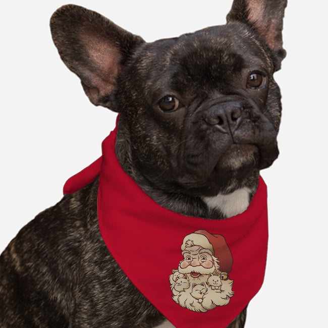 Santa Beard Full Of Cats-Dog-Bandana-Pet Collar-tobefonseca