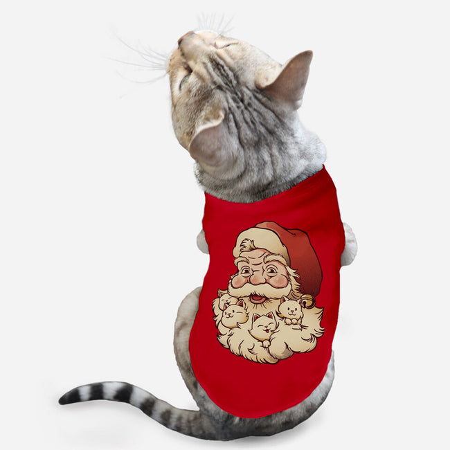 Santa Beard Full Of Cats-Cat-Basic-Pet Tank-tobefonseca