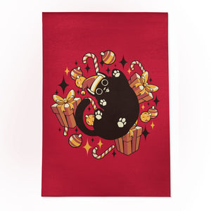 Xmas Kawaii Black Kitten