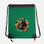 Xmas Kawaii Black Kitten-None-Drawstring-Bag-tobefonseca