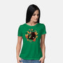 Xmas Kawaii Black Kitten-Womens-Basic-Tee-tobefonseca