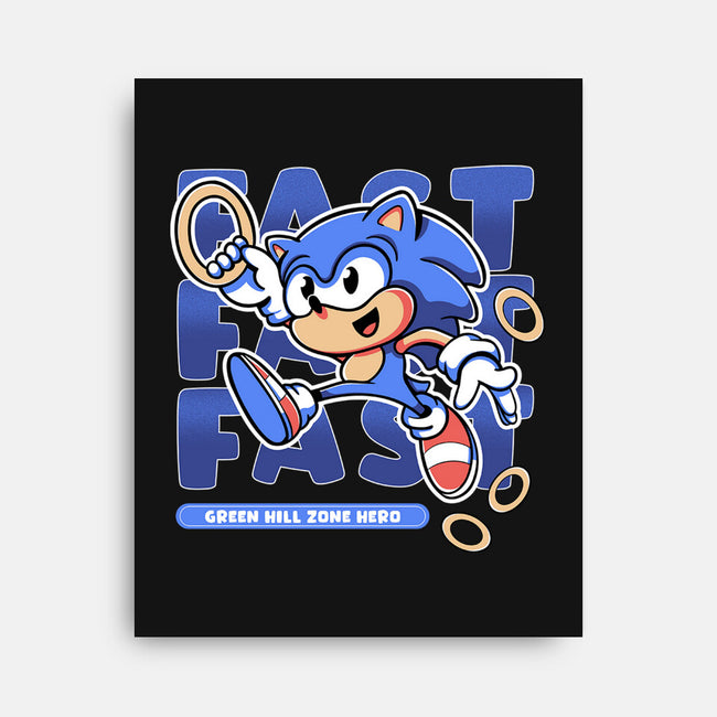 Green Hill Zone Hero-None-Stretched-Canvas-Ca Mask