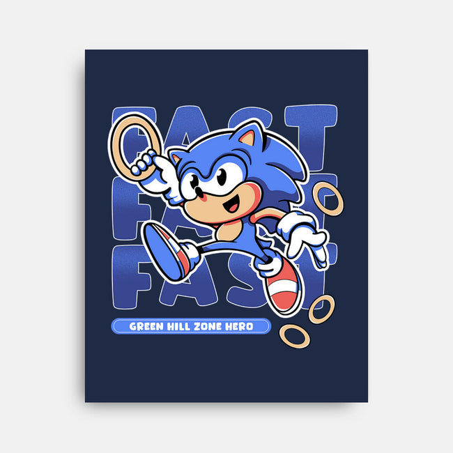 Green Hill Zone Hero-None-Stretched-Canvas-Ca Mask