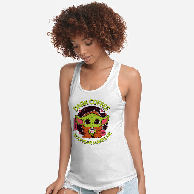 Younger Makes Me-Womens-Racerback-Tank-Ca Mask