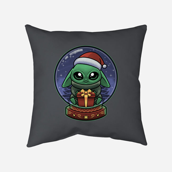 Snow Globe Green Toddler-None-Removable Cover-Throw Pillow-Astrobot Invention