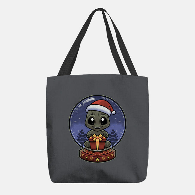 Snow Globe Brown Tree-None-Basic Tote-Bag-Astrobot Invention