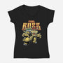 Final Boss-Womens-V-Neck-Tee-Astrobot Invention