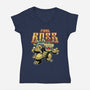 Final Boss-Womens-V-Neck-Tee-Astrobot Invention