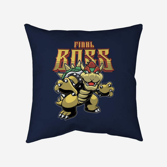 Final Boss-None-Removable Cover-Throw Pillow-Astrobot Invention