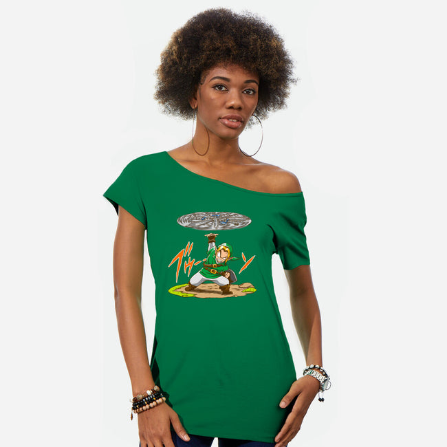 Destructo Sword-Womens-Off Shoulder-Tee-joerawks