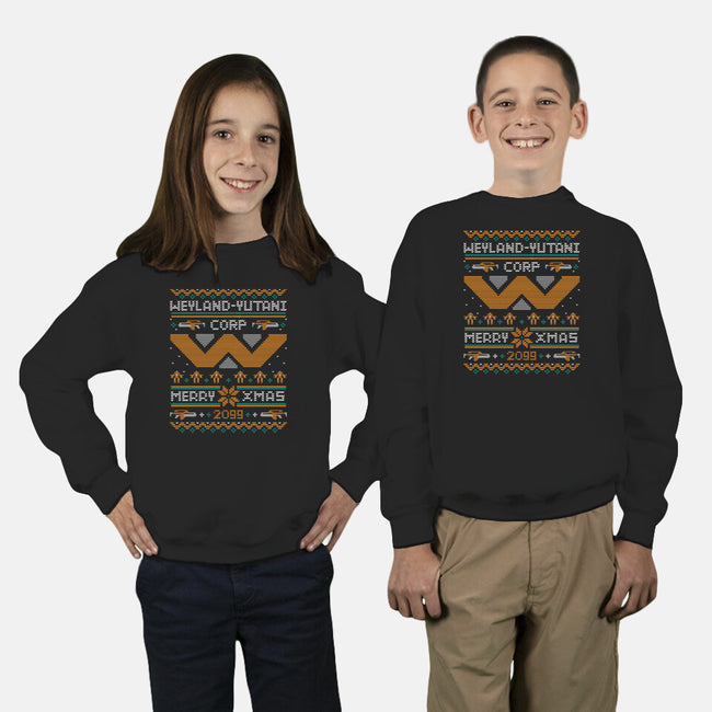 Happy Alien Xmas-Youth-Crew Neck-Sweatshirt-Getsousa!