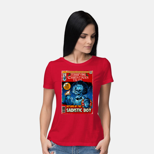 Terrifying Christmas Tales-Womens-Basic-Tee-daobiwan