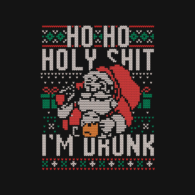 Ho Ho Holy Shit I'm Drunk-None-Removable Cover-Throw Pillow-eduely