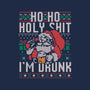 Ho Ho Holy Shit I'm Drunk-Womens-V-Neck-Tee-eduely