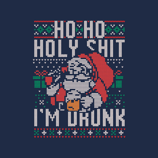 Ho Ho Holy Shit I'm Drunk-Womens-Fitted-Tee-eduely