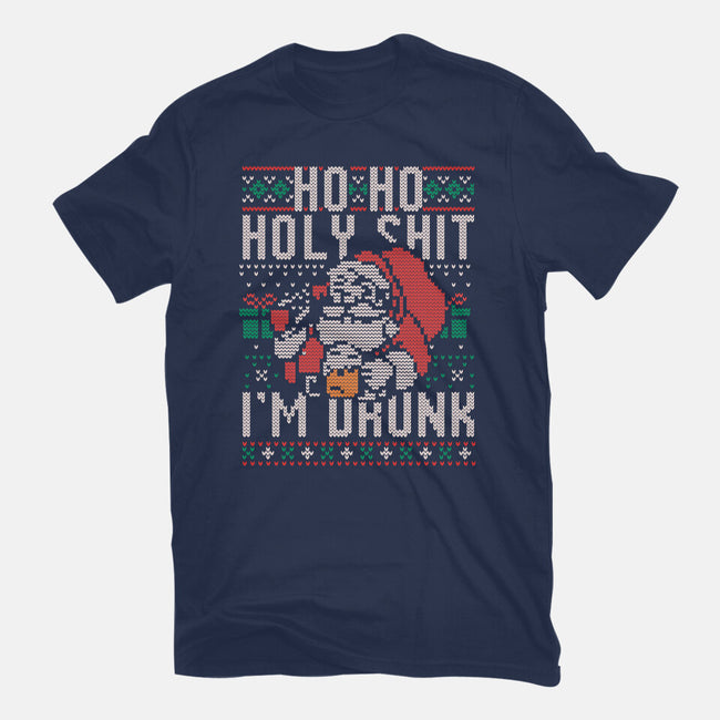 Ho Ho Holy Shit I'm Drunk-Mens-Heavyweight-Tee-eduely