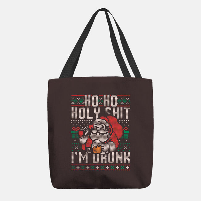 Ho Ho Holy Shit I'm Drunk-None-Basic Tote-Bag-eduely