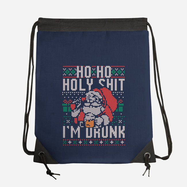 Ho Ho Holy Shit I'm Drunk-None-Drawstring-Bag-eduely