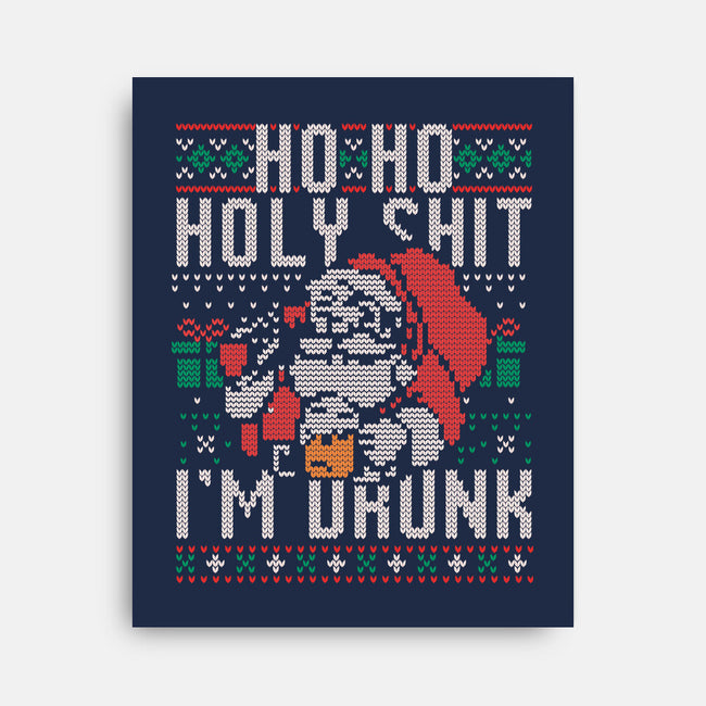 Ho Ho Holy Shit I'm Drunk-None-Stretched-Canvas-eduely
