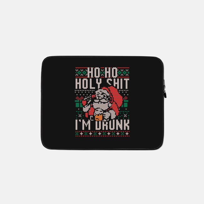 Ho Ho Holy Shit I'm Drunk-None-Zippered-Laptop Sleeve-eduely