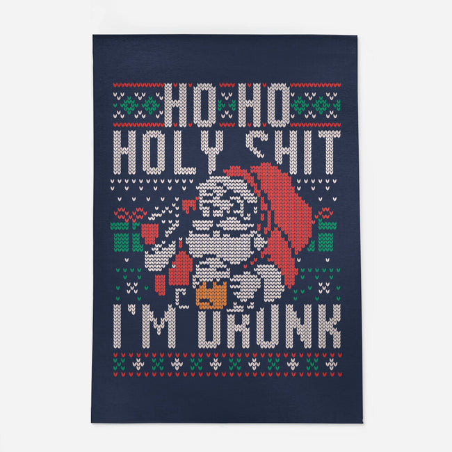 Ho Ho Holy Shit I'm Drunk-None-Outdoor-Rug-eduely