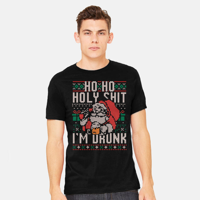 Ho Ho Holy Shit I'm Drunk-Mens-Heavyweight-Tee-eduely