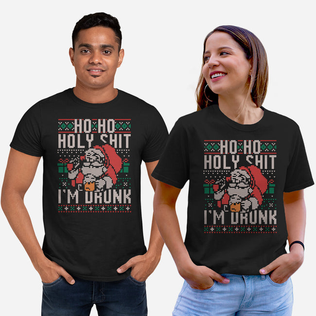 Ho Ho Holy Shit I'm Drunk-Unisex-Basic-Tee-eduely