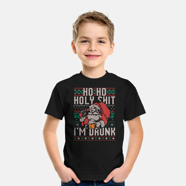 Ho Ho Holy Shit I'm Drunk-Youth-Basic-Tee-eduely