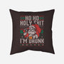 Ho Ho Holy Shit I'm Drunk-None-Removable Cover w Insert-Throw Pillow-eduely