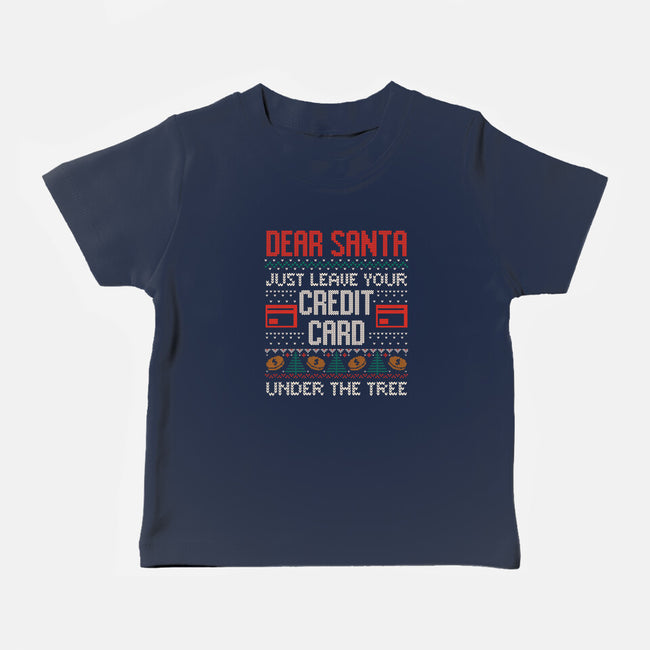 Just Leave Your Credit Card-Baby-Basic-Tee-eduely
