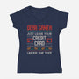 Just Leave Your Credit Card-Womens-V-Neck-Tee-eduely