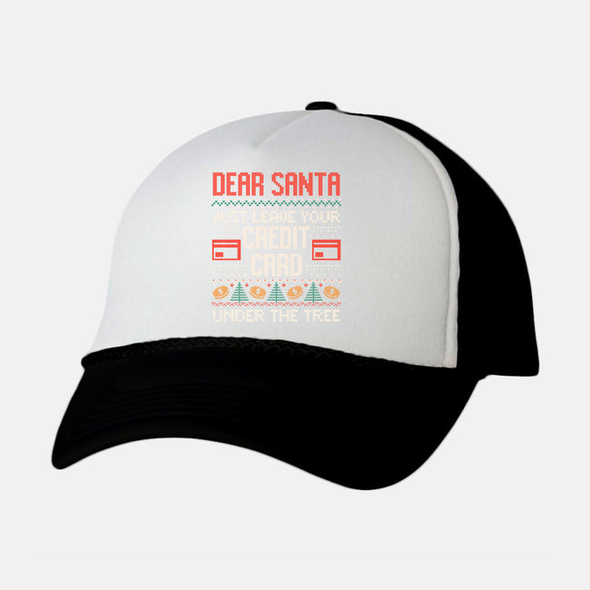 Just Leave Your Credit Card-Unisex-Trucker-Hat-eduely