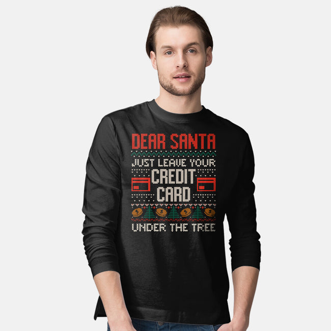 Just Leave Your Credit Card-Mens-Long Sleeved-Tee-eduely