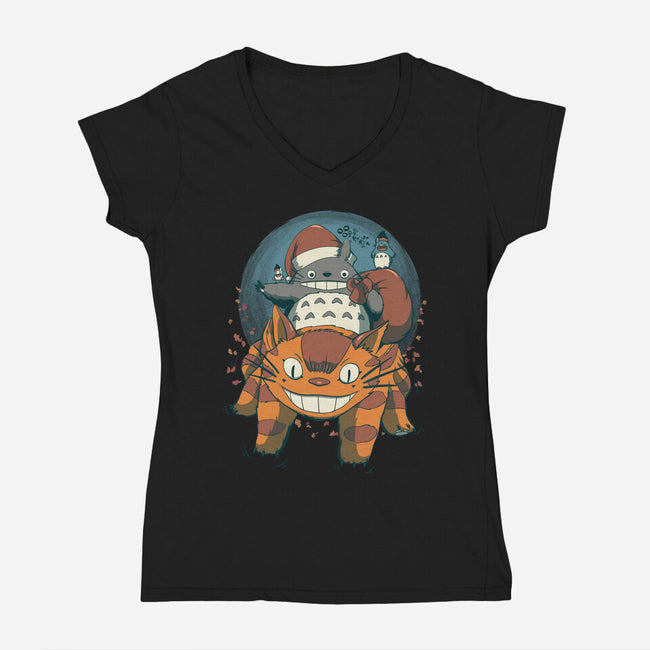 Christmas Spirits-Womens-V-Neck-Tee-rmatix