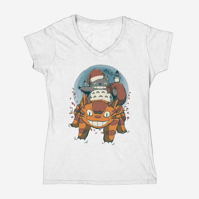 Christmas Spirits-Womens-V-Neck-Tee-rmatix