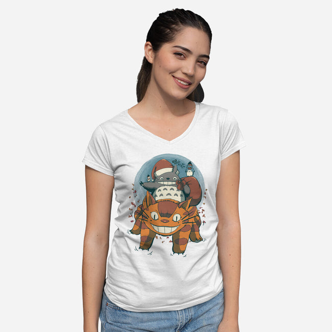 Christmas Spirits-Womens-V-Neck-Tee-rmatix