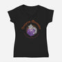 Dungeon Meowster-Womens-V-Neck-Tee-Kladenko