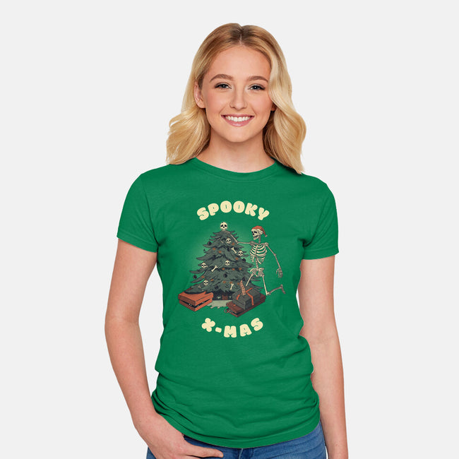 Spooky Xmas-Womens-Fitted-Tee-Claudia