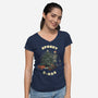 Spooky Xmas-Womens-V-Neck-Tee-Claudia