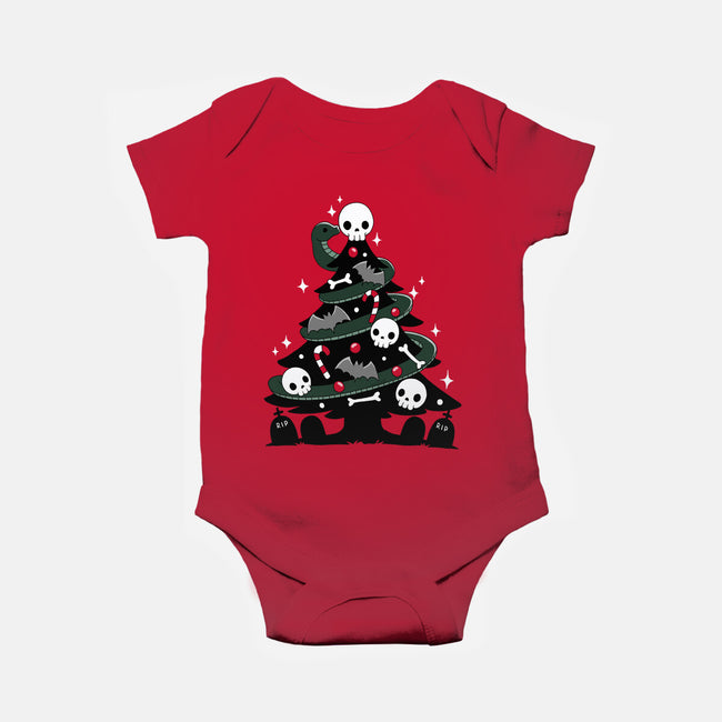 Creepy Christmas Tree-Baby-Basic-Onesie-Vallina84