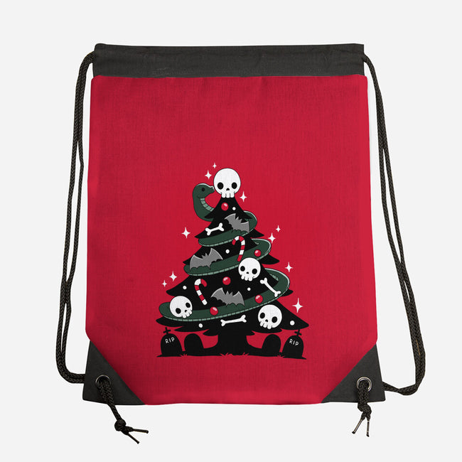 Creepy Christmas Tree-None-Drawstring-Bag-Vallina84