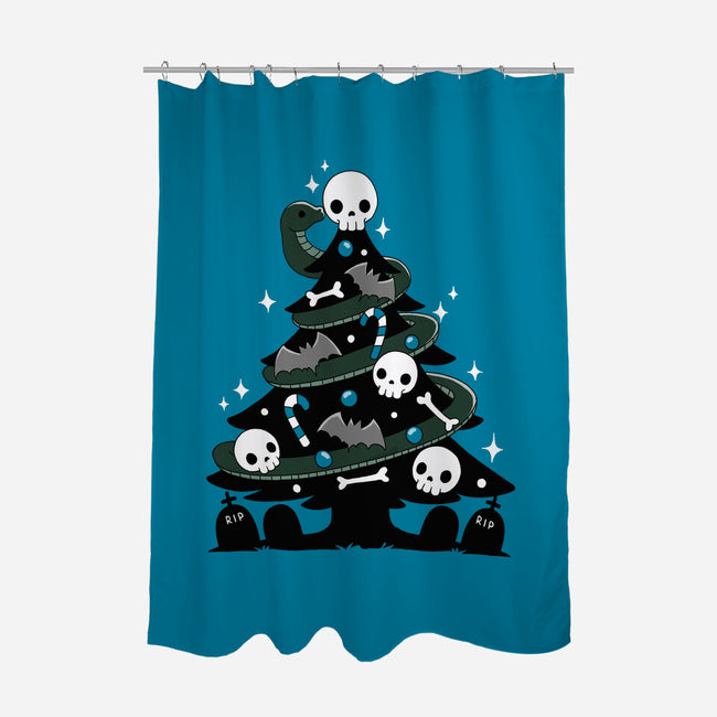 Creepy Christmas Tree-None-Polyester-Shower Curtain-Vallina84