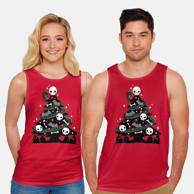 Creepy Christmas Tree-Unisex-Basic-Tank-Vallina84