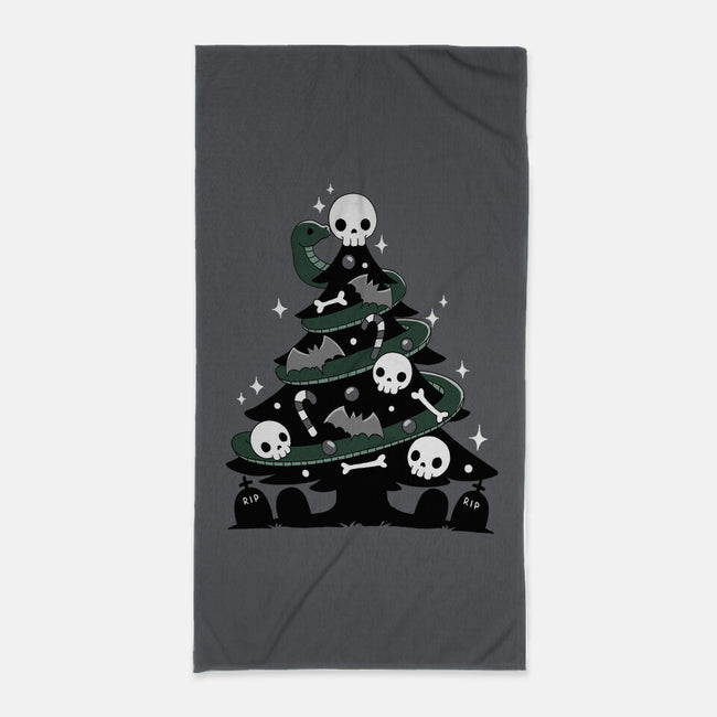 Creepy Christmas Tree-None-Beach-Towel-Vallina84