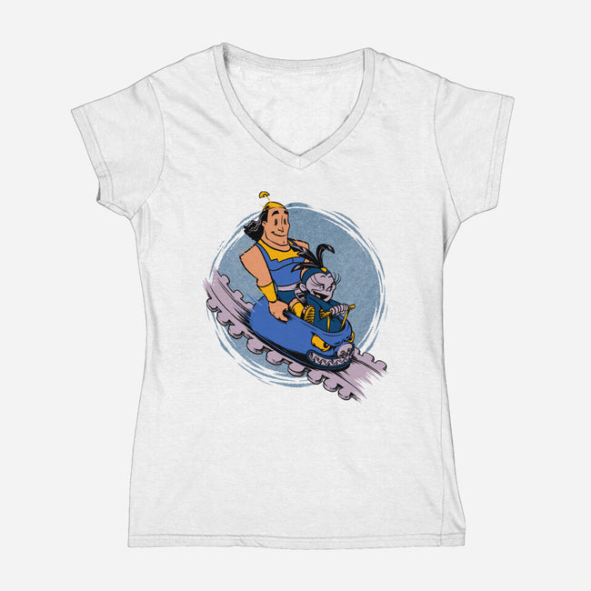 Emperor New Rollercoaster-Womens-V-Neck-Tee-Studio Mootant