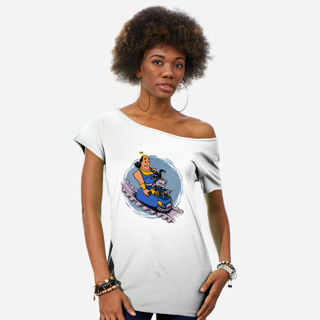 Emperor New Rollercoaster-Womens-Off Shoulder-Tee-Studio Mootant