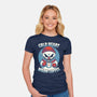 Snowman Evil Coffee-Womens-Fitted-Tee-Studio Mootant